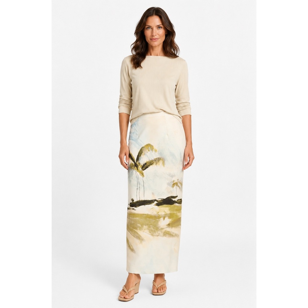 Banana Republic Women Cream Ribbed Boat Neck Long Sleeve Top 758931-02 Large NWT
